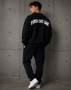 UNISEX CREWNECK SWEATER BLACK & SLIVER