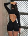 LUXE LONG SLEEVE BACKLESS ROMPER PRE-ORDER