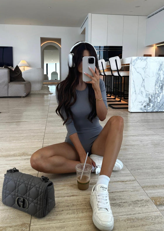 BACKLESS ROMPER GREY PRE-ORDER
