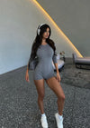 BACKLESS ROMPER GREY PRE-ORDER