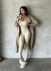 SUPER SCULPT JUMPSUIT BEIGE