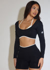 CORE LONG SLEEVE CROP BLACKBERRY