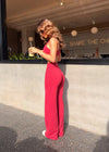 SOFT FORM STRAIGHT LEG PANTS RASPBERRY