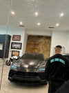UNISEX CREWNECK SWEATER BLACK & TIFFANY BLUE