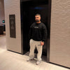 UNISEX CREWNECK SWEATER BLACK & SLIVER