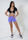 v-waist shorts, contour shorts, blue shorts, gym shorts, 411 official