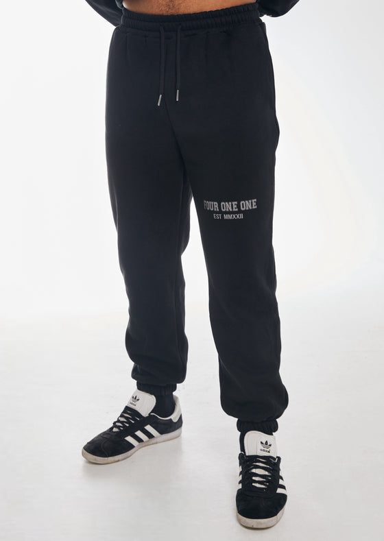 UNISEX OVERSIZED TRACKPANTS BLACK