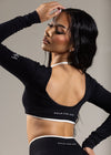 CORE LONG SLEEVE CROP BLACKBERRY