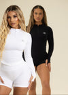 CONTOUR LONG SLEEVE TOP WHITE