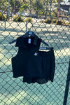 COLLARED TENNIS TOP BLACK