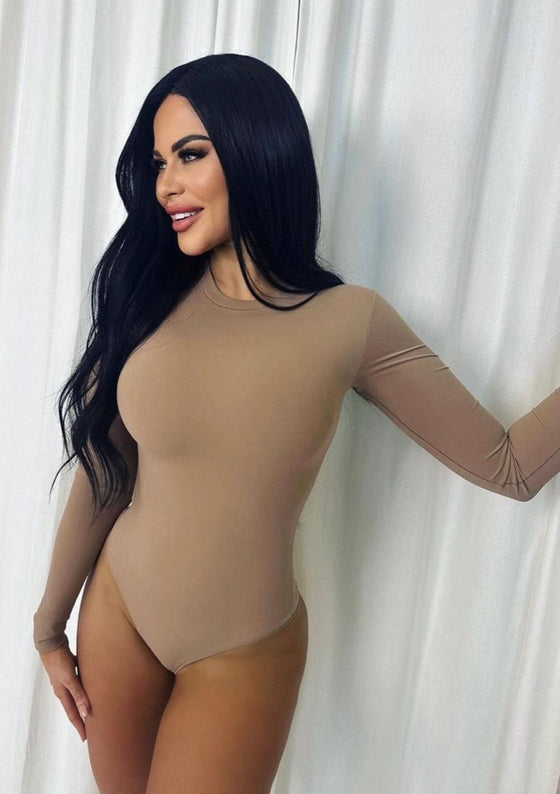 411 official, 411 bodysuit, long sleeve bodysuit, nude bodysuit