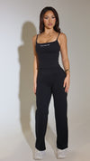 STRAIGHT LEG PANTS BLACK