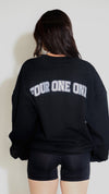 UNISEX CREWNECK SWEATER BLACK & SLIVER PRE-ORDER