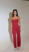 STRAIGHT LEG PANTS RASPBERRY