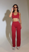 SOFT FORM STRAIGHT LEG PANTS RASPBERRY