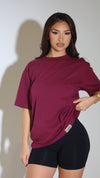 UNISEX OVERSIZED TEE BURGUNDY