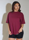 UNISEX OVERSIZED TEE BURGUNDY