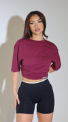UNISEX OVERSIZED TEE BURGUNDY