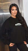 UNISEX CREWNECK SWEATER BLACK & SLIVER PRE-ORDER