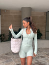 PASTEL BLOOM BBL JACKET SAGE MIST