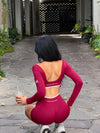 CORE LONG SLEEVE CROP CHERRY PRE-ORDER