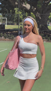 ASYMMETRICAL SPORTS BRA WHITE