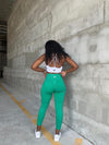 411 OFFICIAL, GREEN TIGHTS, GREEN LEGGINGS, 411 OFFICIAL, GYM WEAR, ACTIVEWEAR