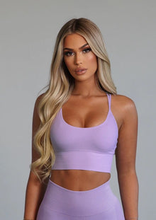  411 official, purple sports bra, sports bra, activewear, gym wear, 411 crop top